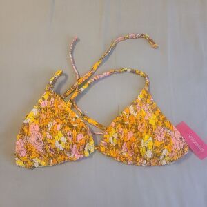 NWT Target Xhilaration Floral Bikini Top Size L